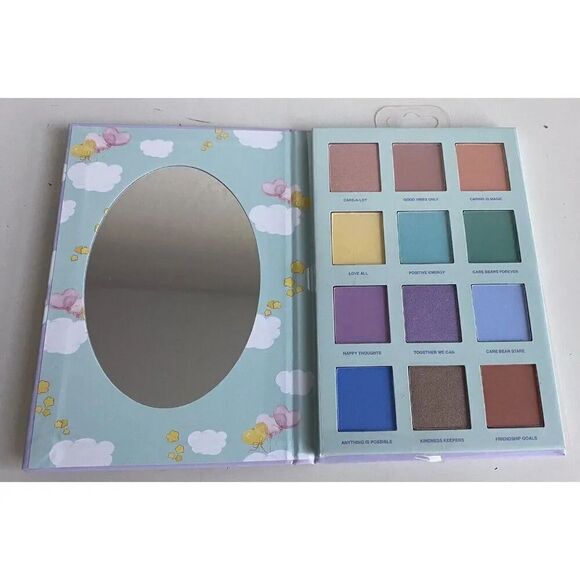 Care Bears 12 Eyeshadow Palette Pastel Makeup Rainbow Shimmer Matte With Mirror - Picture 4 of 12